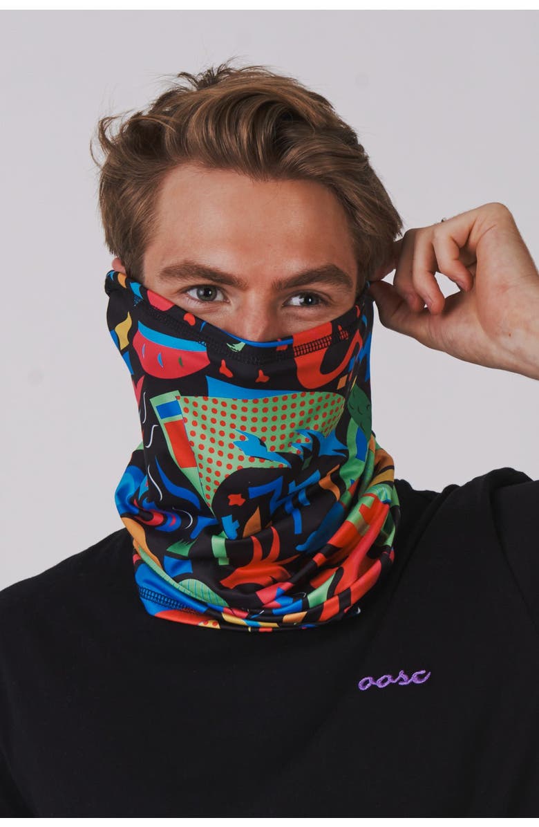 OOSC Neckwarmer - Stairway to Heaven Print, Main, color, Multicolor