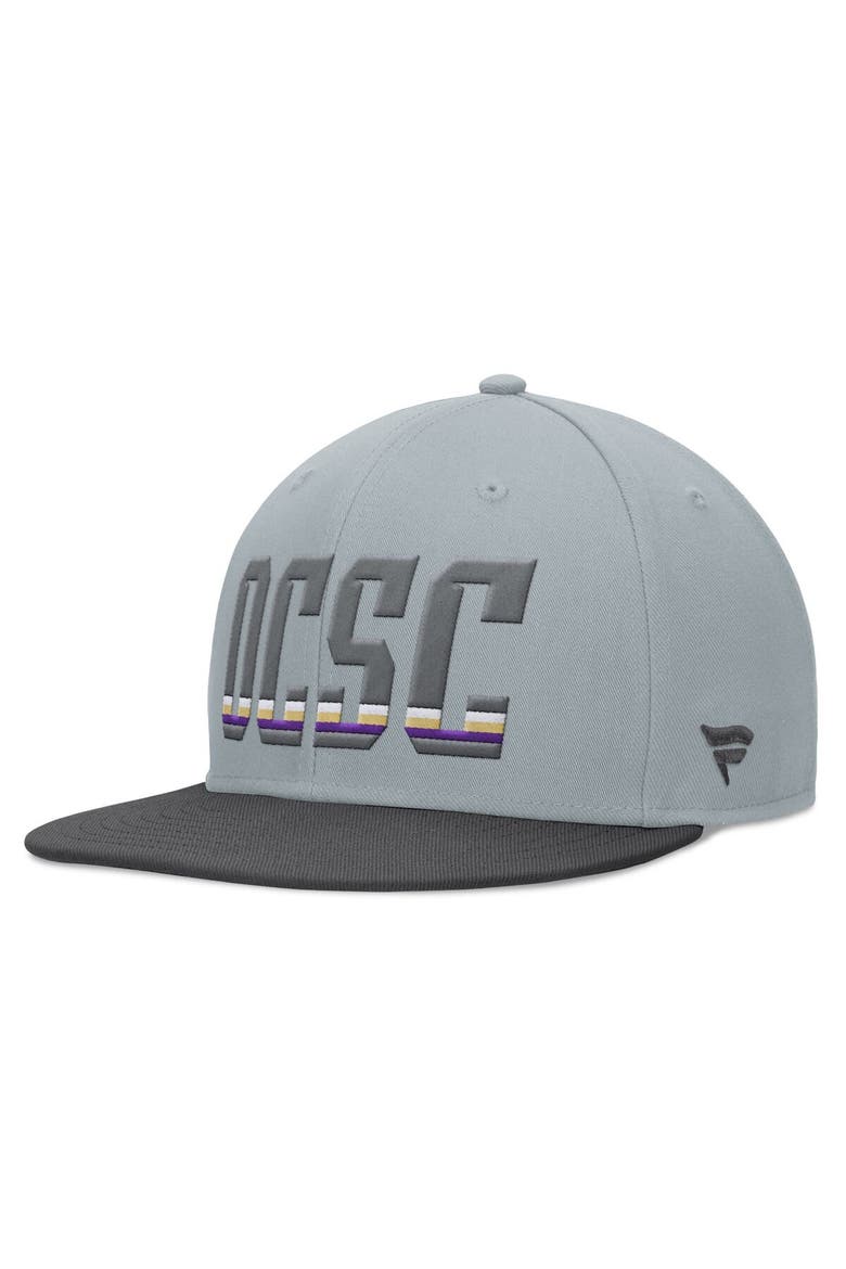 Men's Fanatics Branded Gray Orlando City SC Smoke Snapback Hat, Alternate, color, Gray