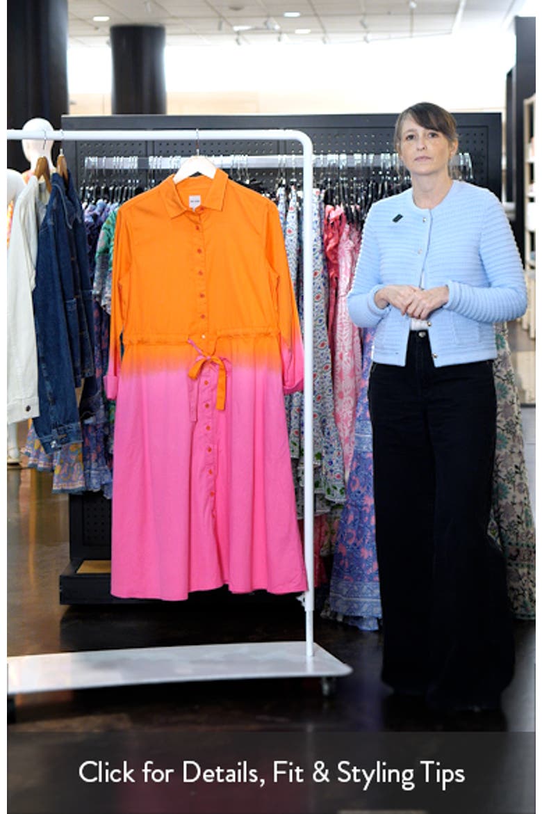 Ayla Long Sleeve Ombré Shirtdress video