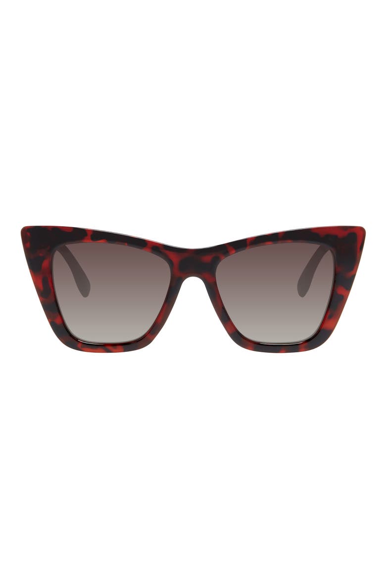 52mm Cat Eye Sunglasses, Main, color, MEDIUM BROWN TORT