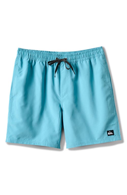 Quiksilver Everyday 17" Solid Stretch Swim Trunks In Blue
