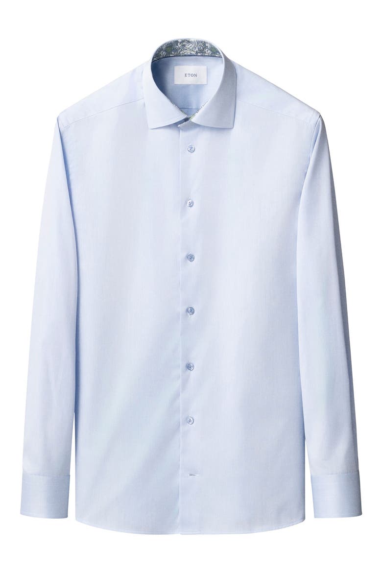 Slim Fit Twill Dress Shirt, Alternate, color, LIGHT BLUE