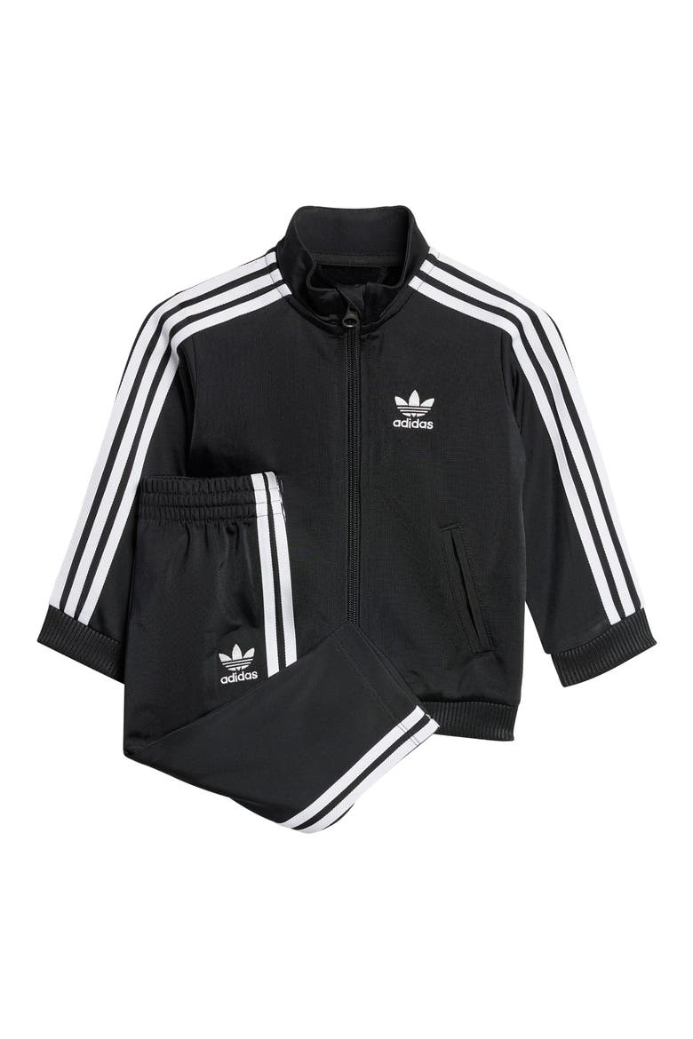 Firebird Recycled Polyester Track Jacket & Pants Set, Main, color, BLACK