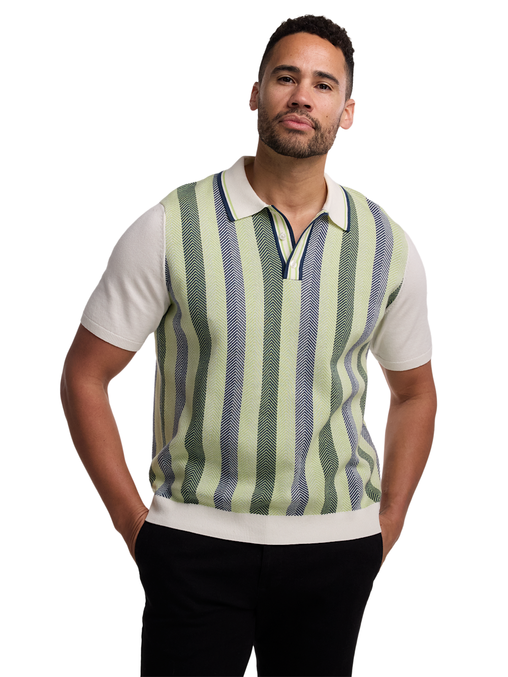Cotton Three Button Polo Short Sleeve - image 2