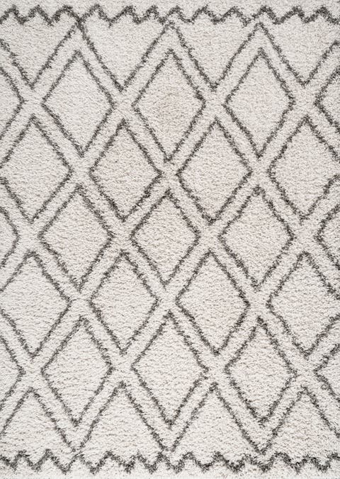 Soller Diamond Trellis Shag Area Rug