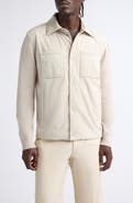 Herno Cotton Knit Suede Effect Sweater-Jacket