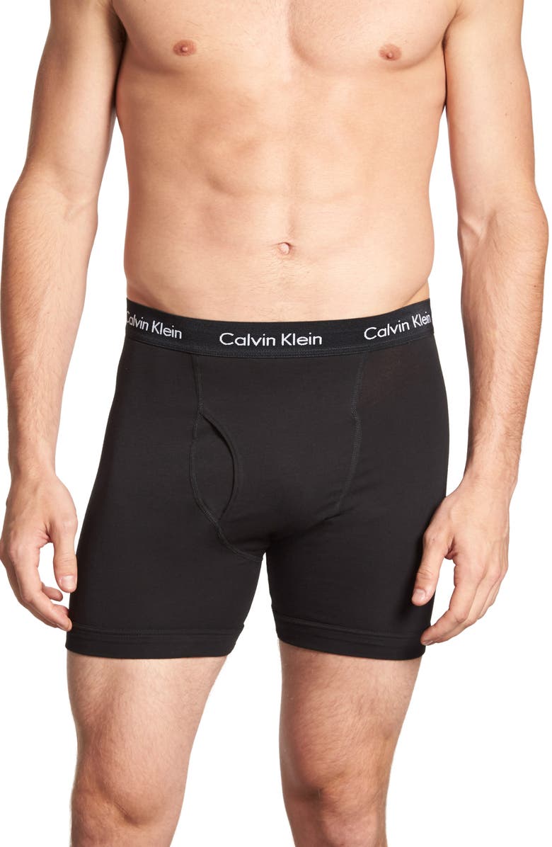 Calvin Klein 3-Pack Stretch Cotton Boxer Briefs, Main, color,