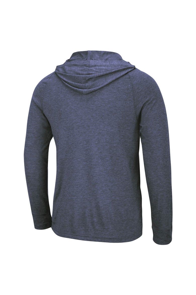 Men's Colosseum Heathered Navy Auburn Tigers Big & Tall Wingman Raglan Hoodie T-Shirt, Alternate, color, Heather Navy