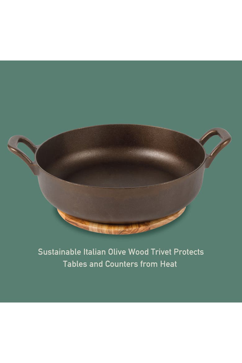 Natural Bronze Finish Round Cast Iron Everyday Pan, Alternate, color, Natural Bronze