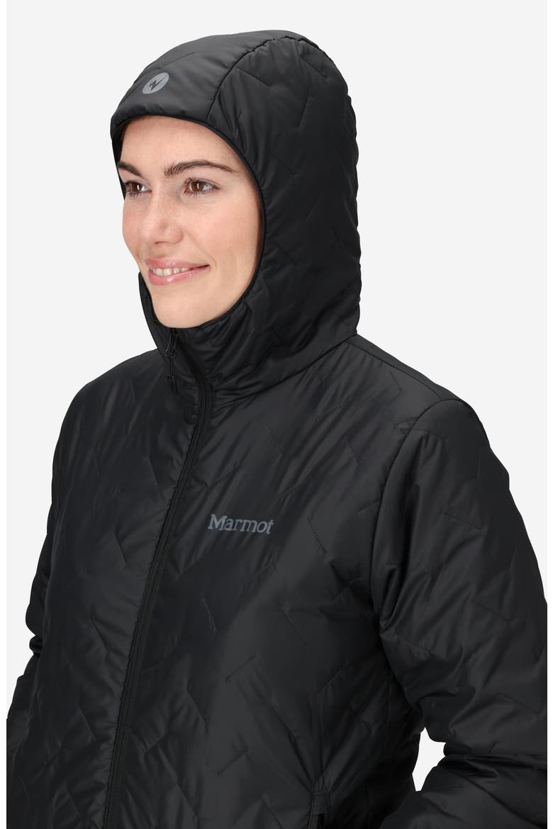 MonoQuilt Hooded Jacket, Alternate, color, BLACK