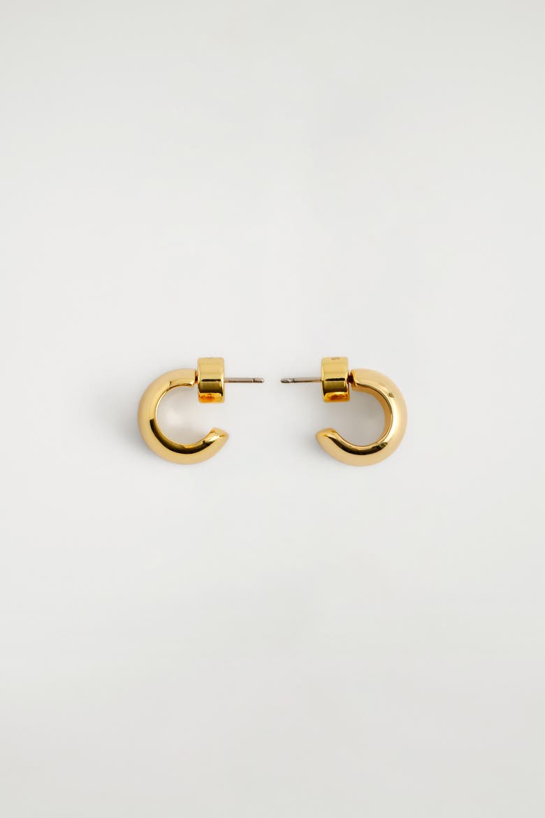 Half-Hoop Earrings, Alternate, color, GOLD