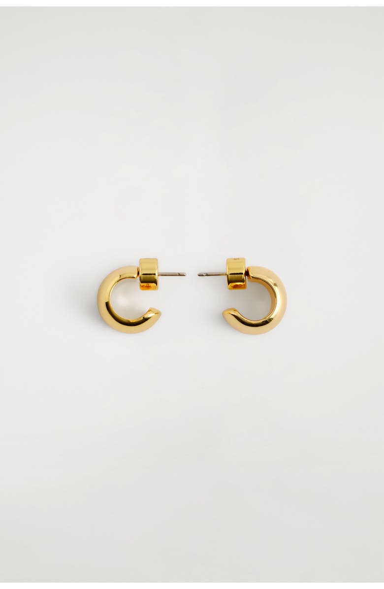 COS Half-Hoop Earrings, Alternate, color, Gold