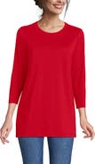 Lands' End 3/4 Sleeve Cotton Supima Tunic