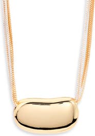 Nordstrom Orb Pendant Layered Chain Necklace