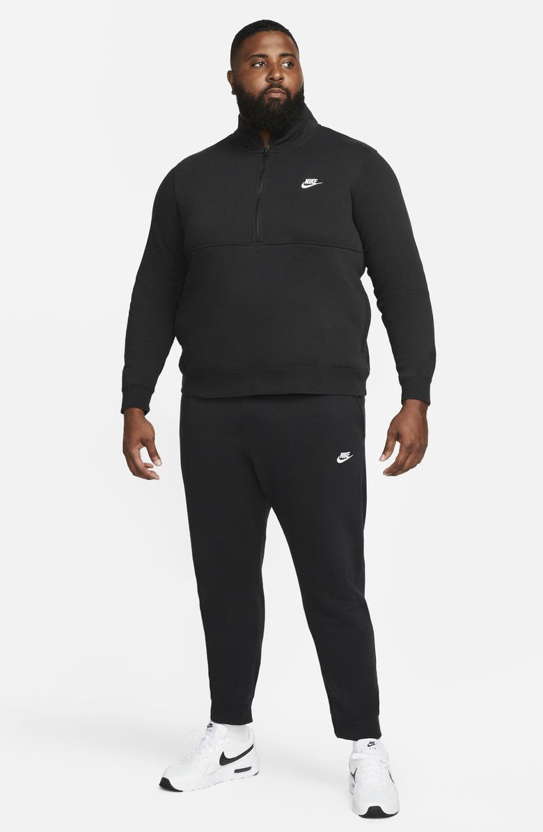 Nike Sportswear Club Half-Zip Pullover, Alternate, color, Black/ Black/ White
