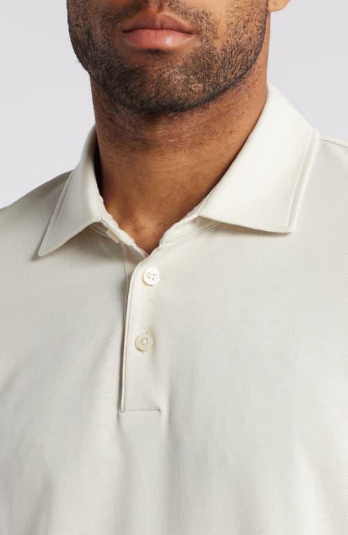 Hugo Boss Mercerized-cotton Polo Shirt With Ripstop Structure In Neutral