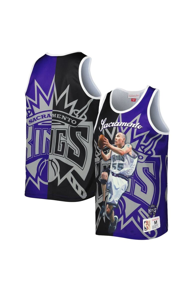Men's Mitchell & Ness Jason Williams Black/Purple Sacramento Kings Sublimated Player Tank Top, Main, color, Black