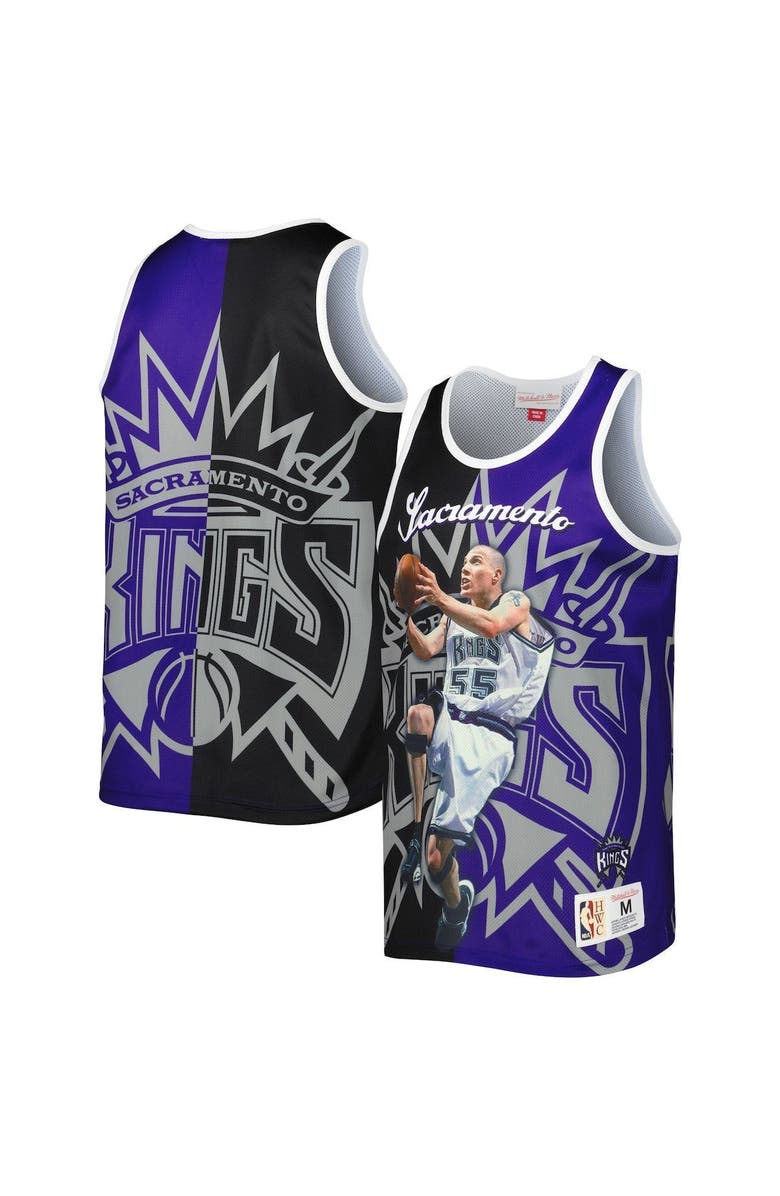 Mitchell & Ness Men's Mitchell & Ness Jason Williams Black/Purple Sacramento Kings Sublimated Player Tank Top, Main, color,