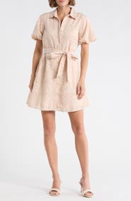 Sam Edelman Eyelet Puff Sleeve Shirtdress