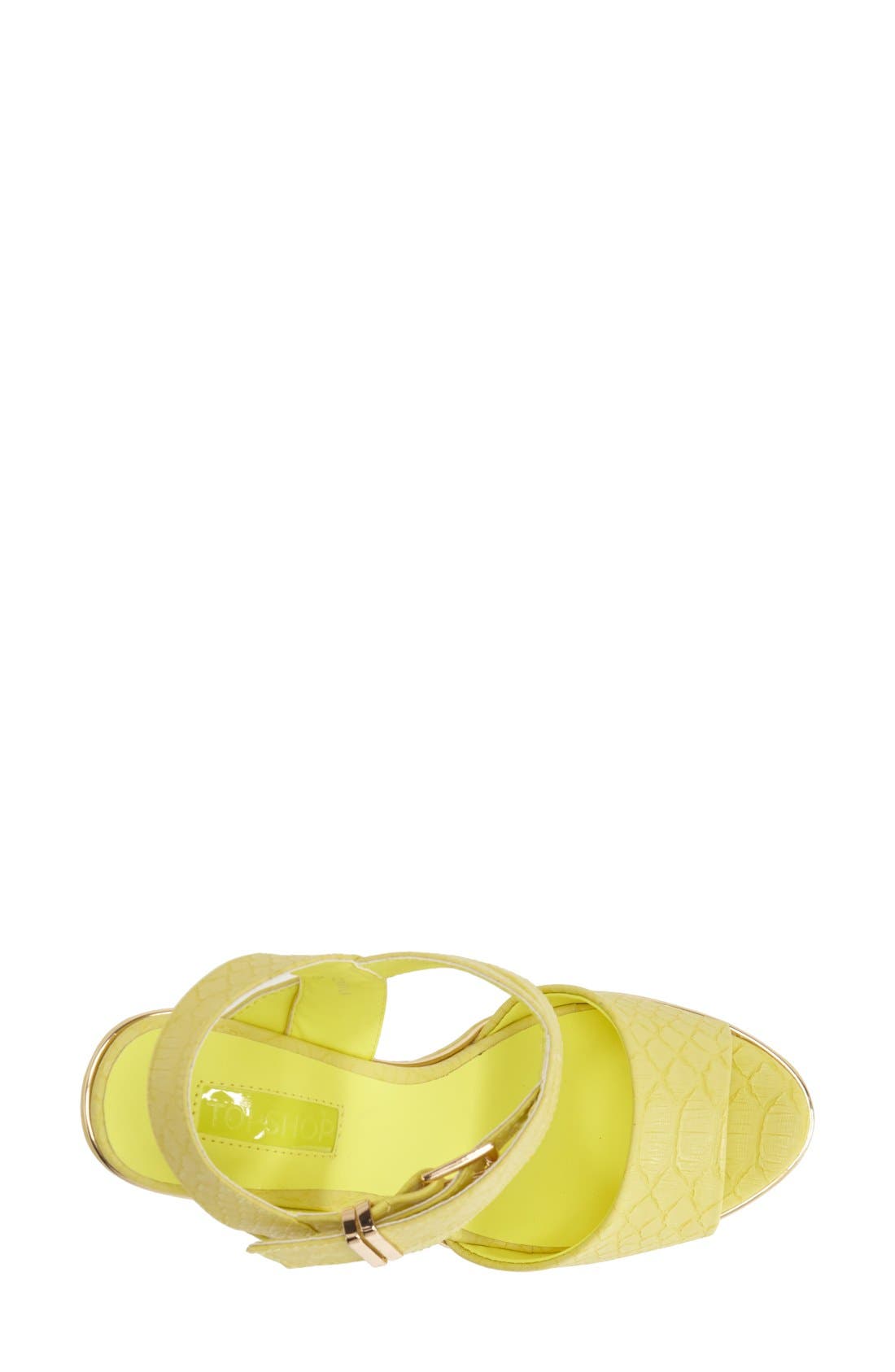 'Lenni2' Platform Sandal, Alternate, color, YELLOW
