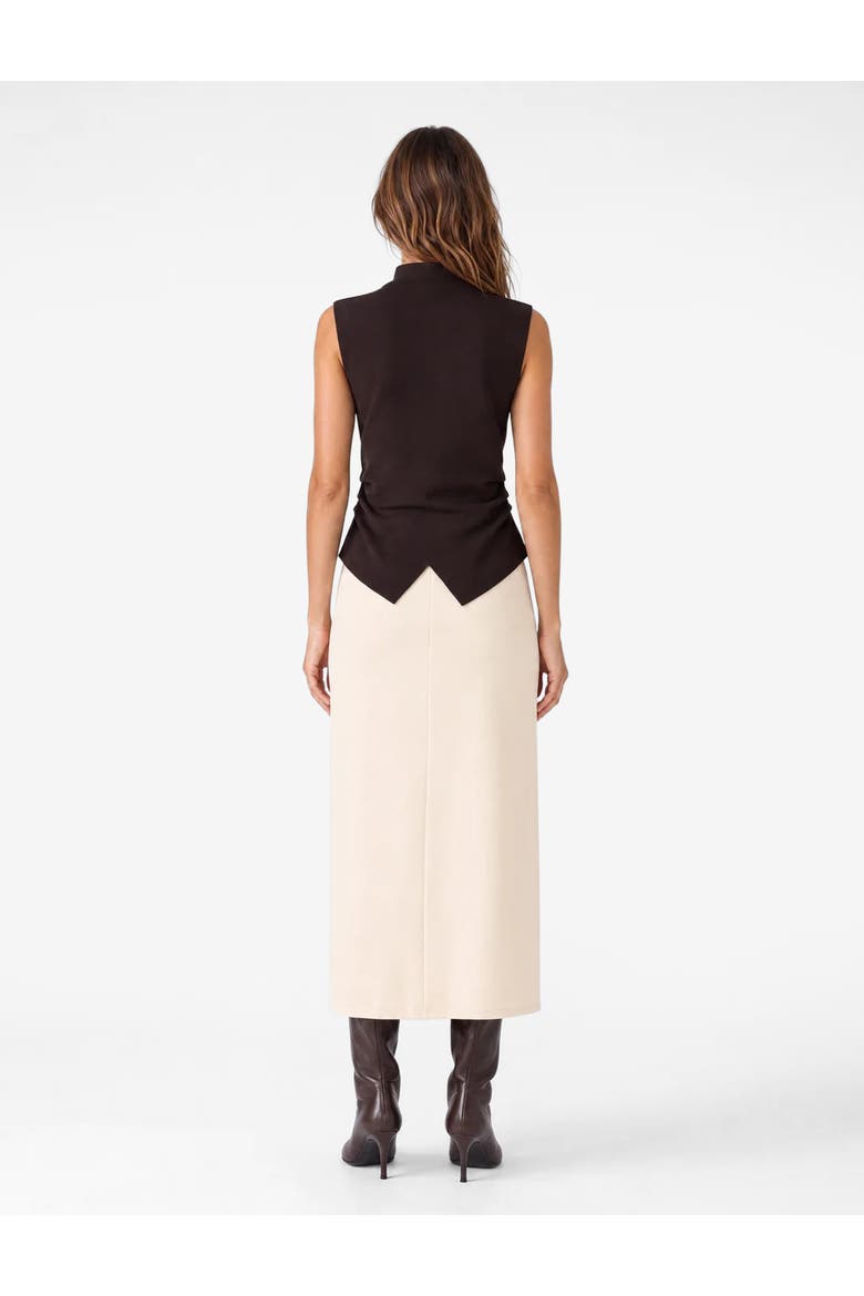 High Neck Knit Vest, Alternate, color, BROWN
