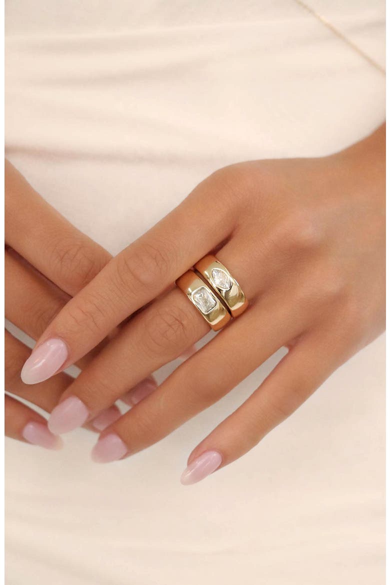 Teasure Marquise Cubic Zirconia Ring, Alternate, color, GOLD