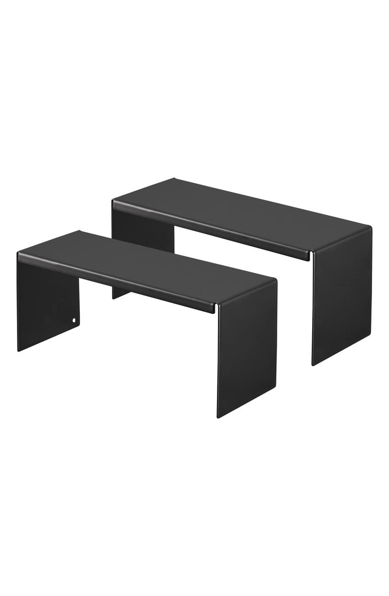 Yamazaki Set of 2 Medicine Cabinet Racks, Main, color, Black