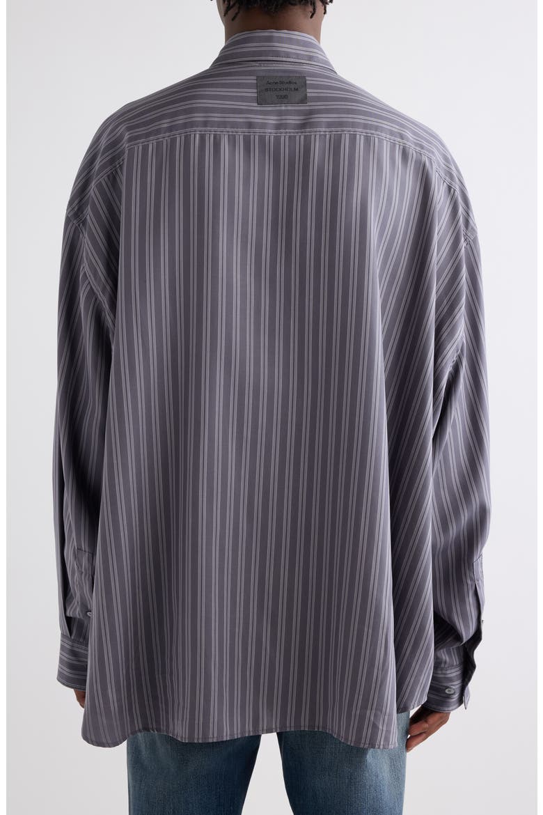 Soffia Striped Lyocell Button-Up Shirt, Alternate, color, PURPLE/ MAUVE