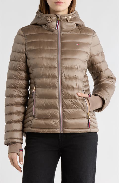 Zip Hooded Packable Puffer Jacket
