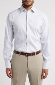 Nordstrom Trim Fit Check Premium Performance Dress Shirt
