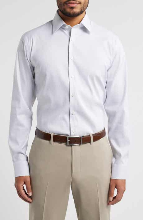 Nordstrom Trim Fit Check Premium Performance Dress Shirt