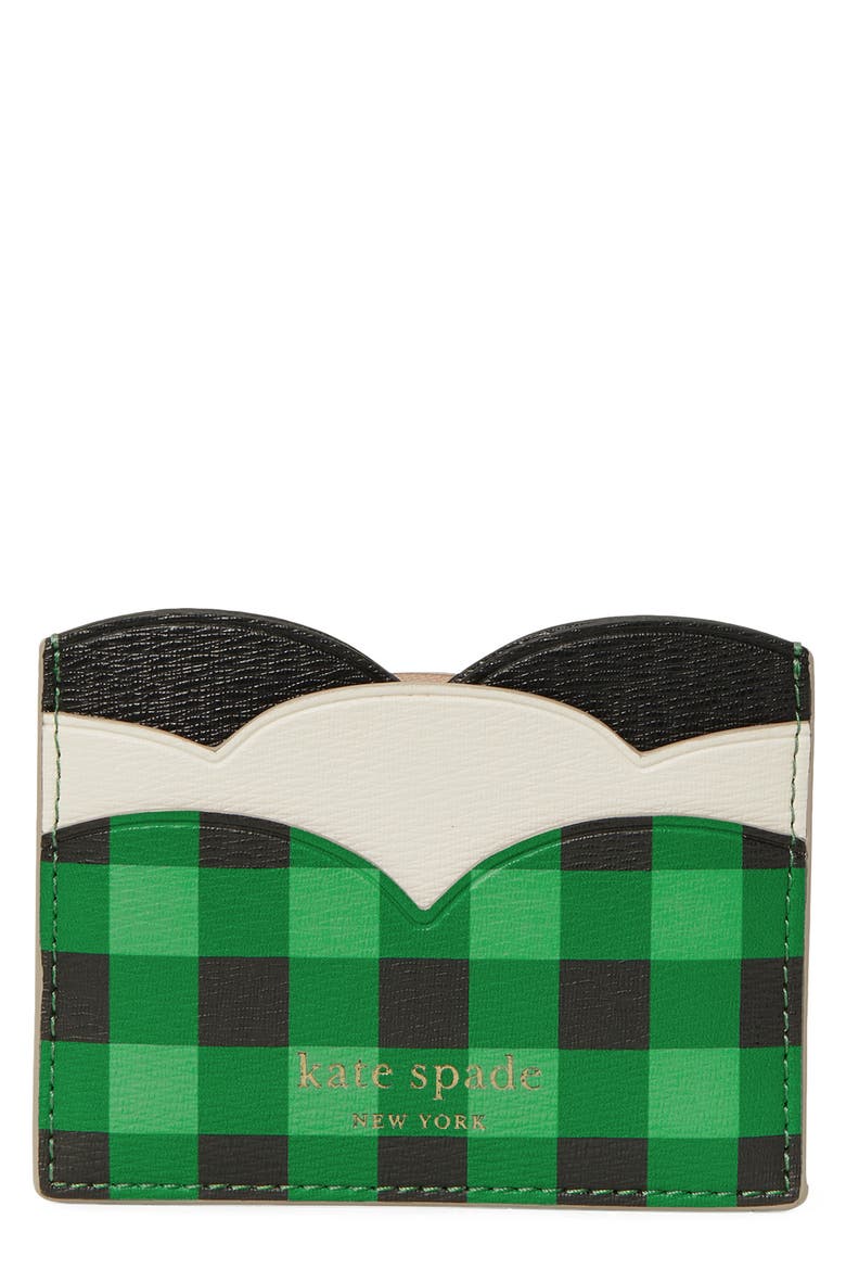 frog leather card case, Main, color, GREEN MULTI