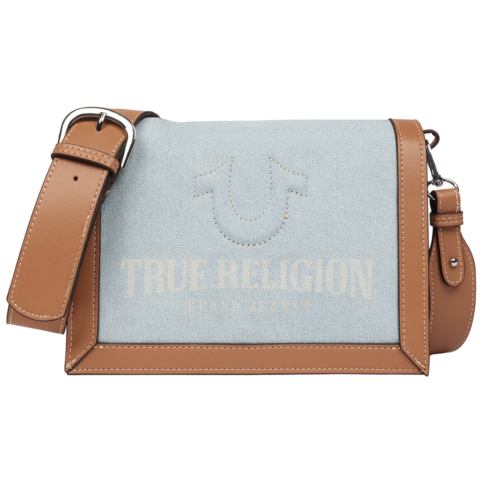 True Religion Multi-Compartment Crossbody, Main, color, Light Blue