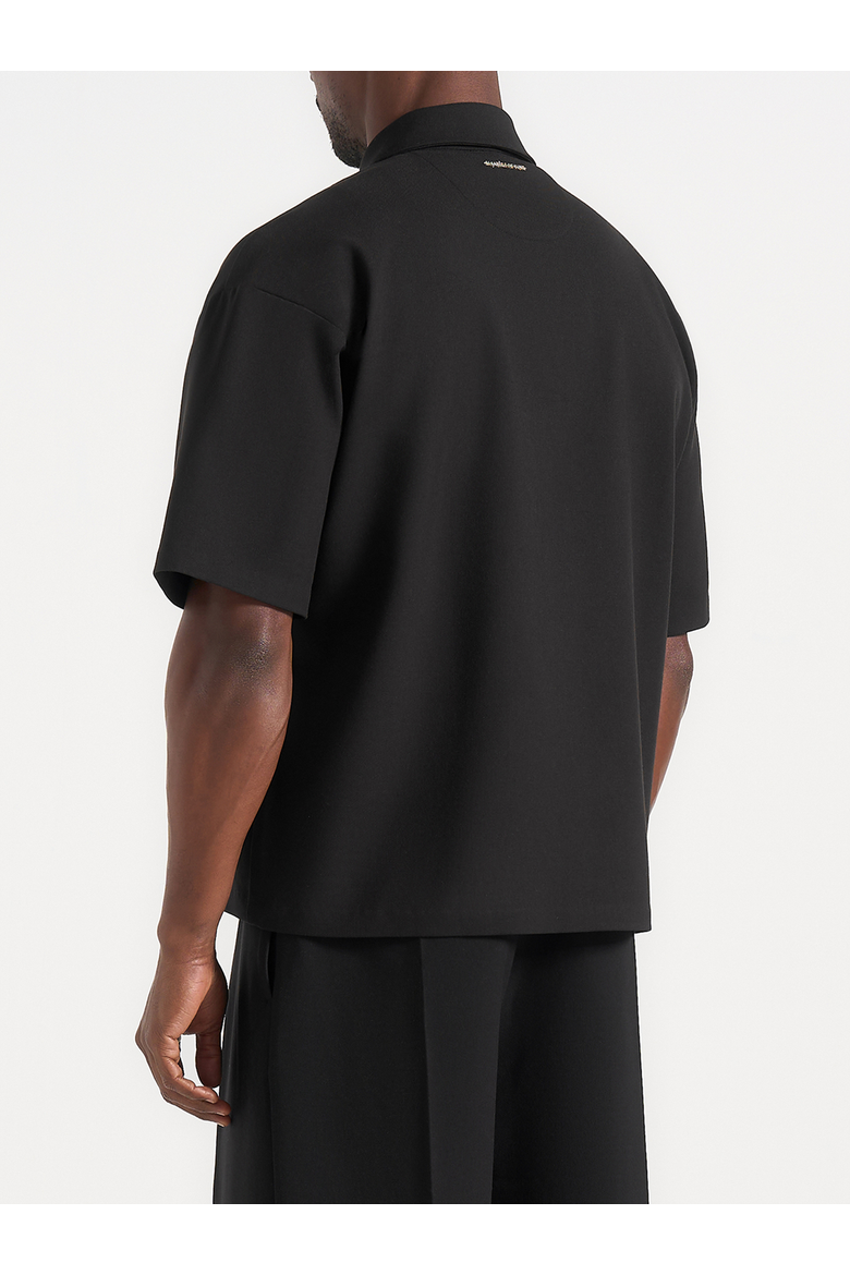 Aven Boxy Shirt With Crease, Alternate, color, Black