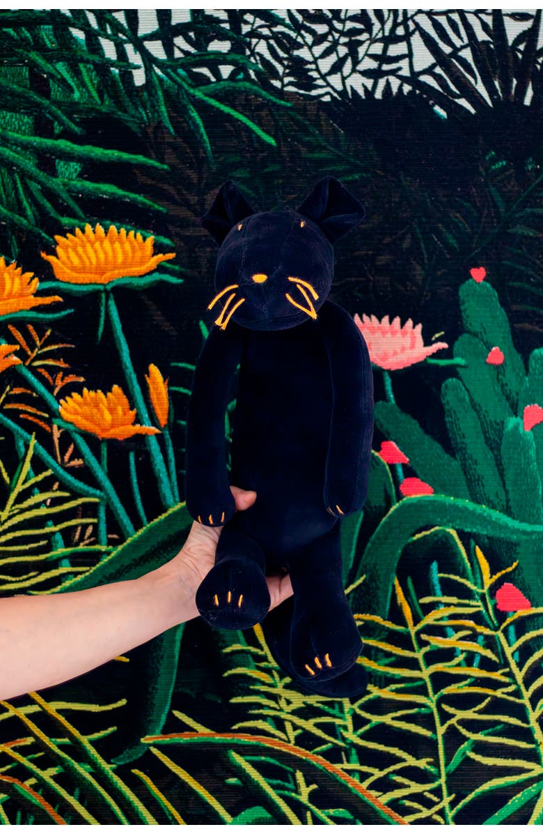 ADADA Indira, the black panther stuffed animal, Alternate, color, Black