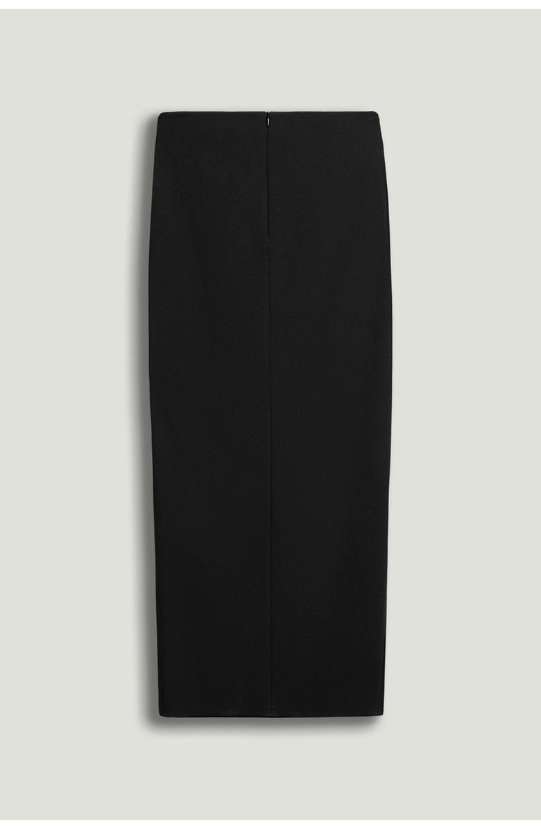 Nocturne Ring-Buckle Asymmetric Wrap Maxi Skirt, Alternate, color, Black