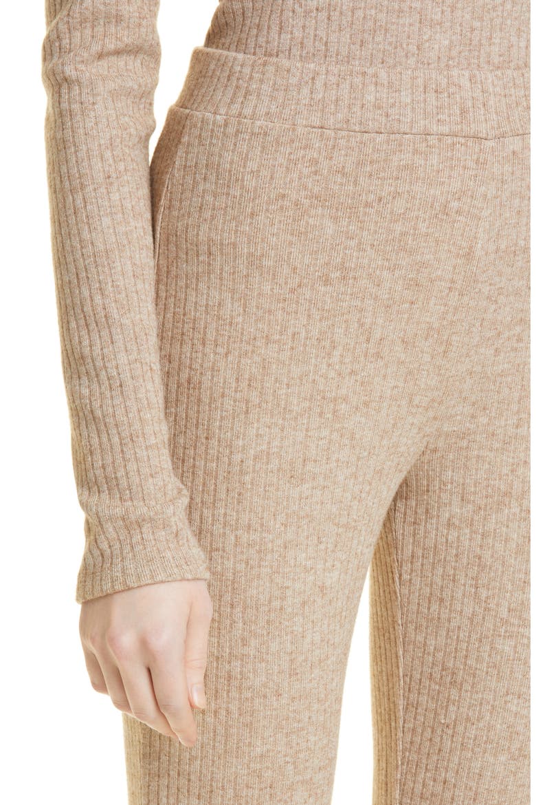 Rib Flare Leg Pants, Alternate, color, 288HWH-H WHEAT