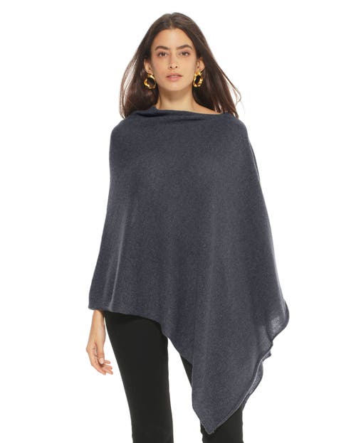 Monticelli Cashmere Essential Pure Cashmere Poncho in Charcoal  product