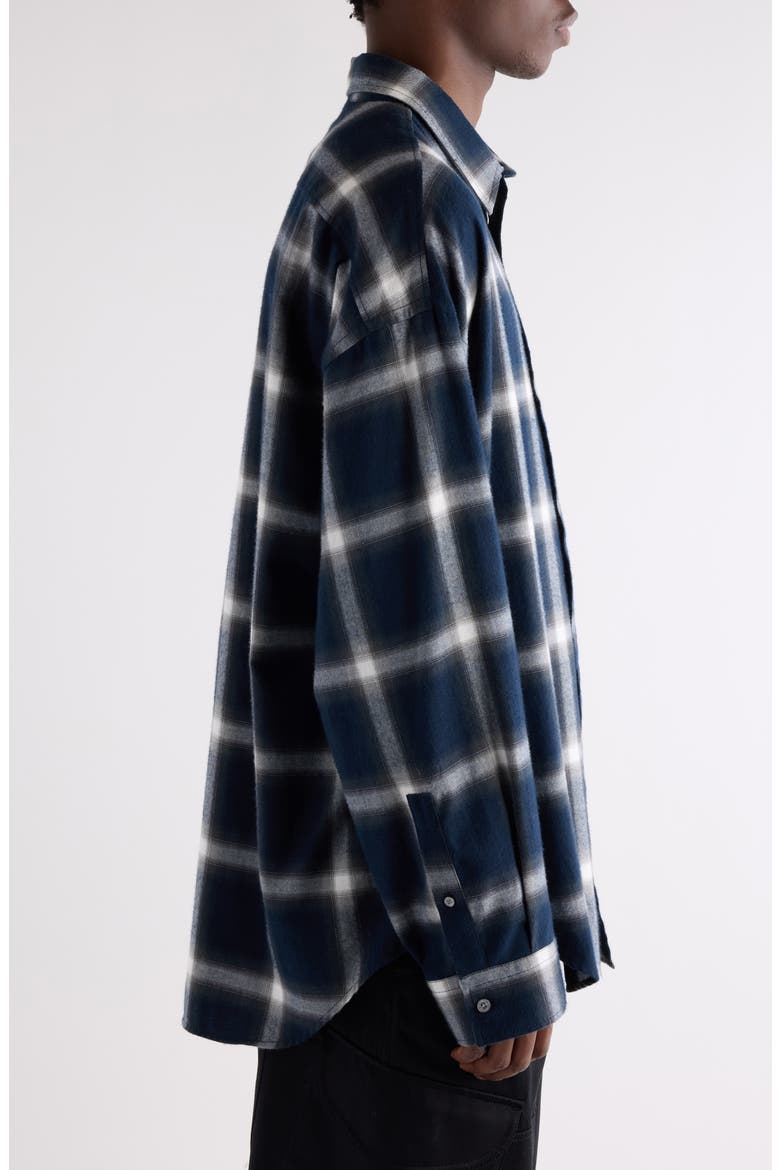 Setar Shadow Check Long Sleeve Flannel Button-Up Shirt, Alternate, color, NAVY MULTI
