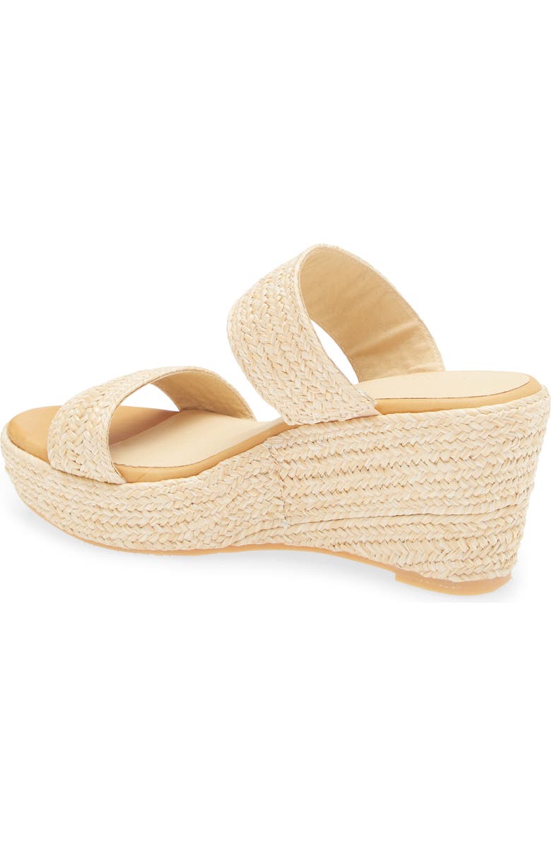 Chocolat Blu Platform Wedge Sandal, Alternate, color, Natural Raffia