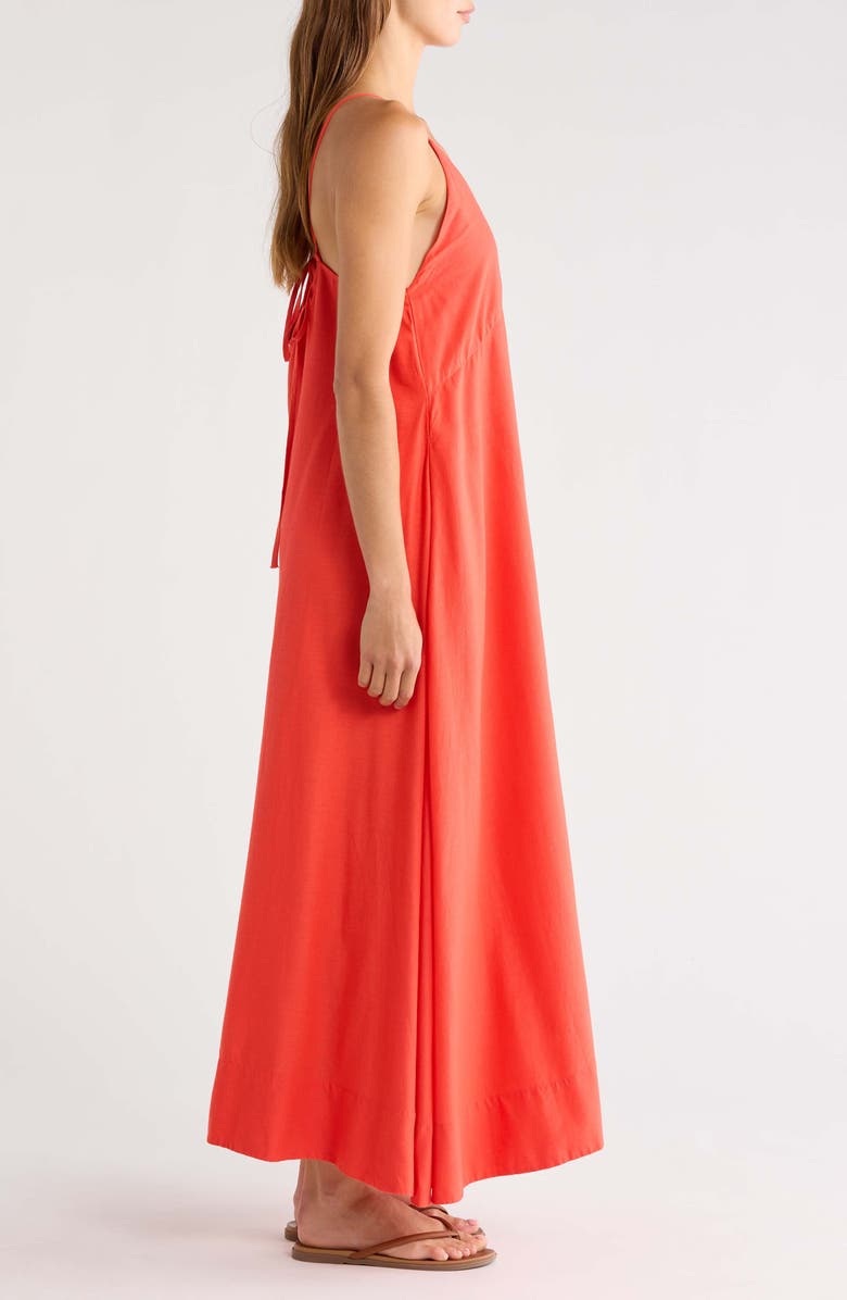 Elan Sleeveless Cover-Up Maxi Dress, Alternate, color, Red