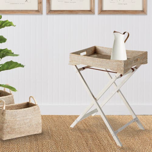 Napa Home & Garden Burma Rattan Butler Tray Table In Neutral