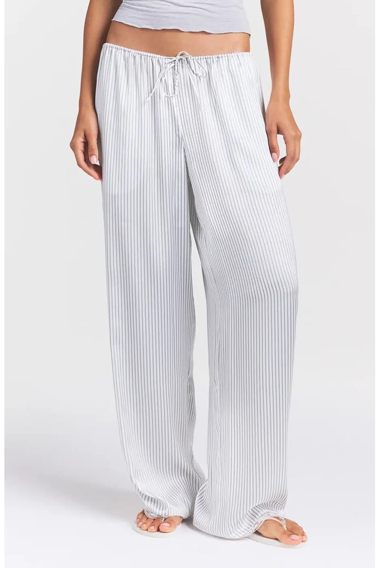 Woven Shine Lace Pants, Main, color, SILVER TRIPLE PINSTRIPE
