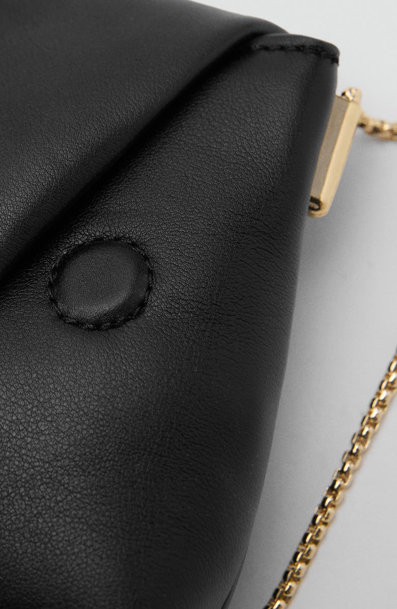 MANGO Faux Leather Crossbody Bag, Alternate, color, Black