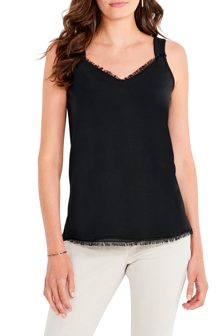Fringe Knit Camisole, Main, color, BLACK ONYX