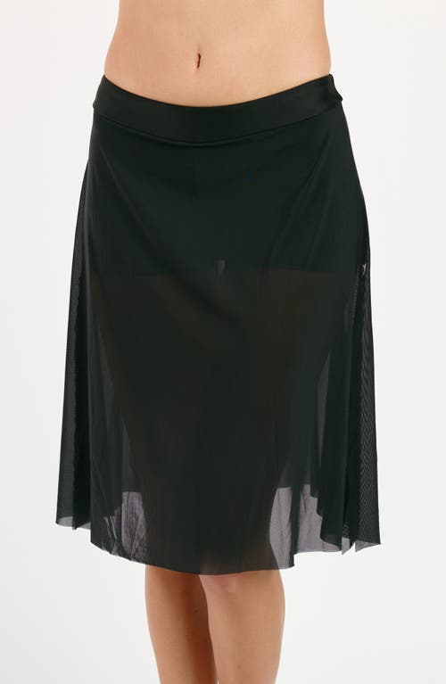 Calypsa 3in1 Swim Skirt With Attached Shorts In Black