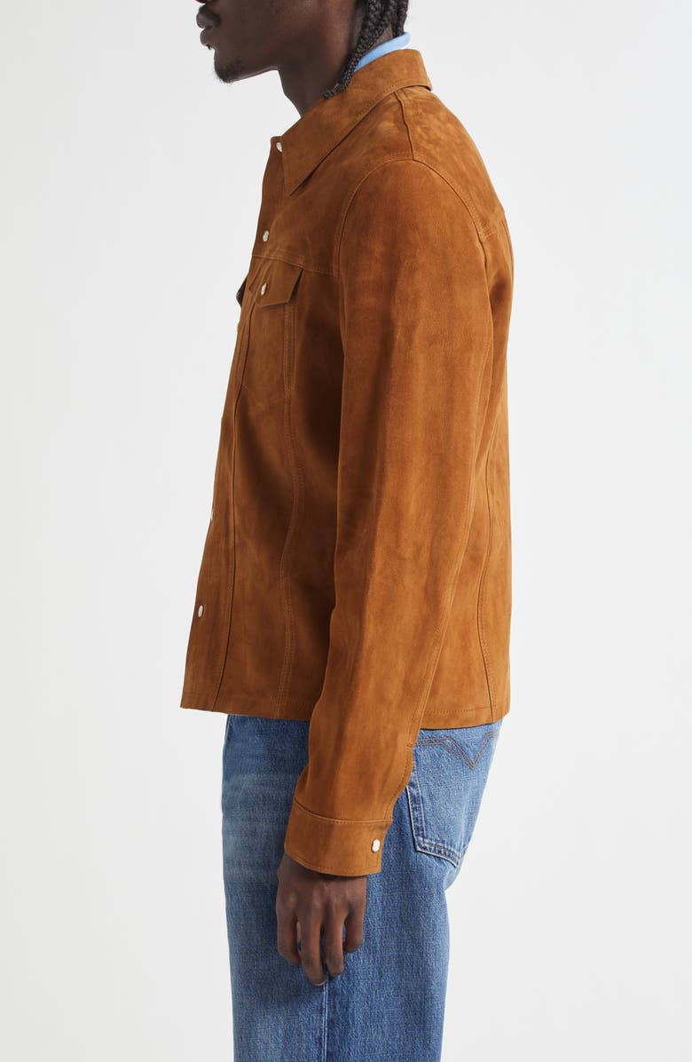 Versace Suede Overshirt, Alternate, color, 