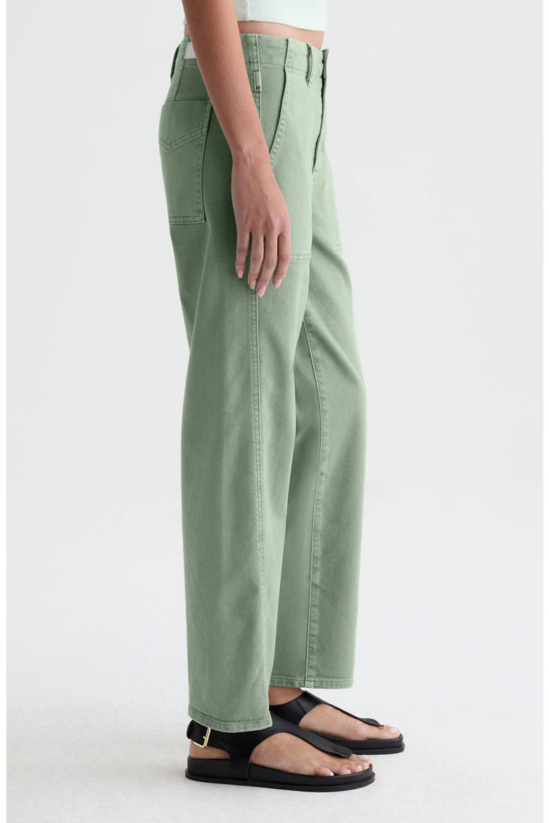 Analeigh High Waist Ankle Straight Leg Twill Pants, Alternate, color, SULFUR FADED MOSS