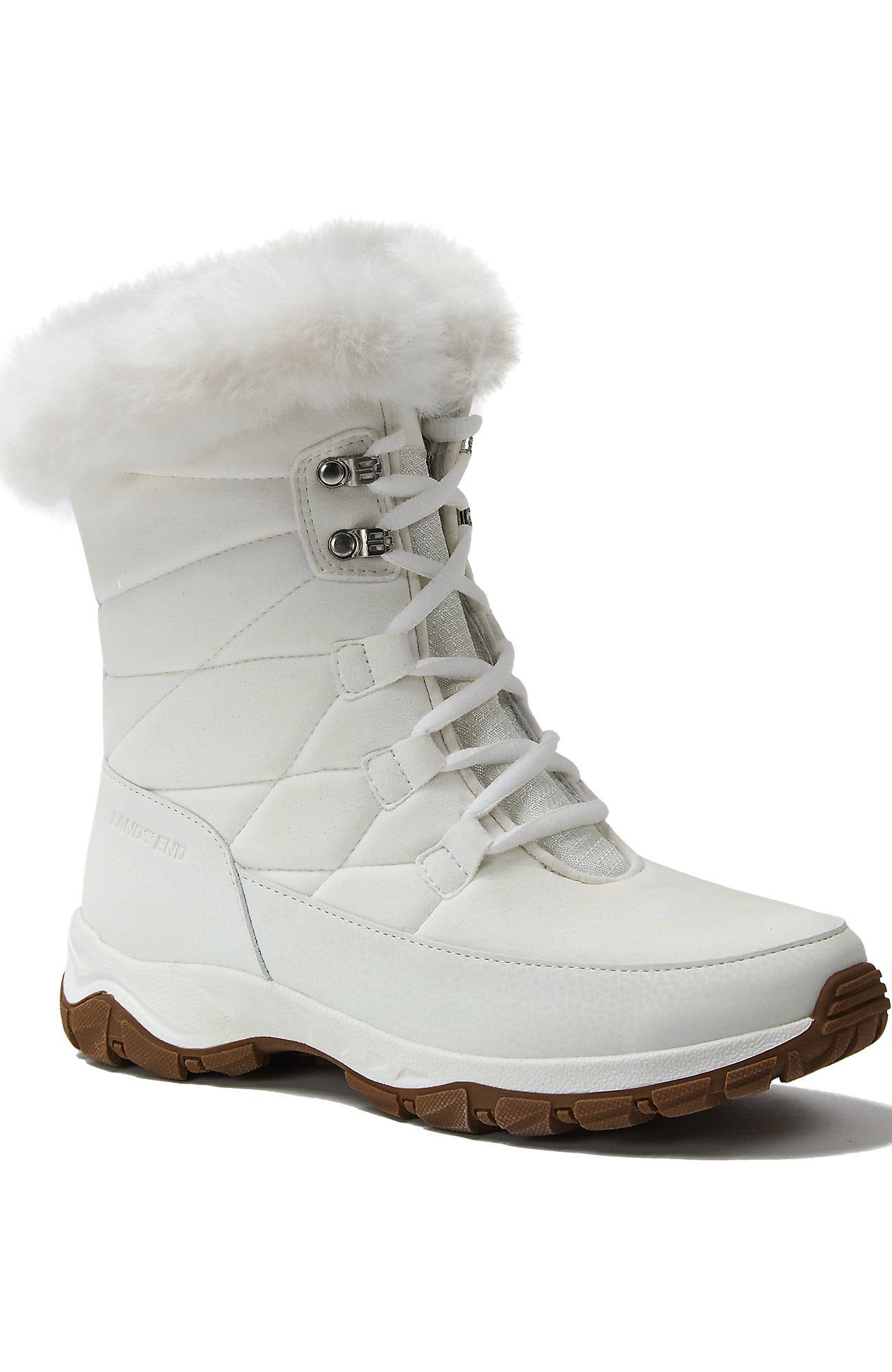 Wide Width Expedition Trail Waterproof Lace Up Snow Boots, Alternate, color, Whisper White