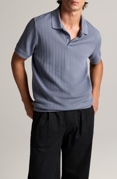 Drop Needle Stripe Pima Cotton Polo